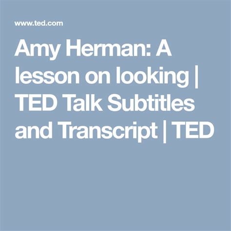 amy herman ted talk.